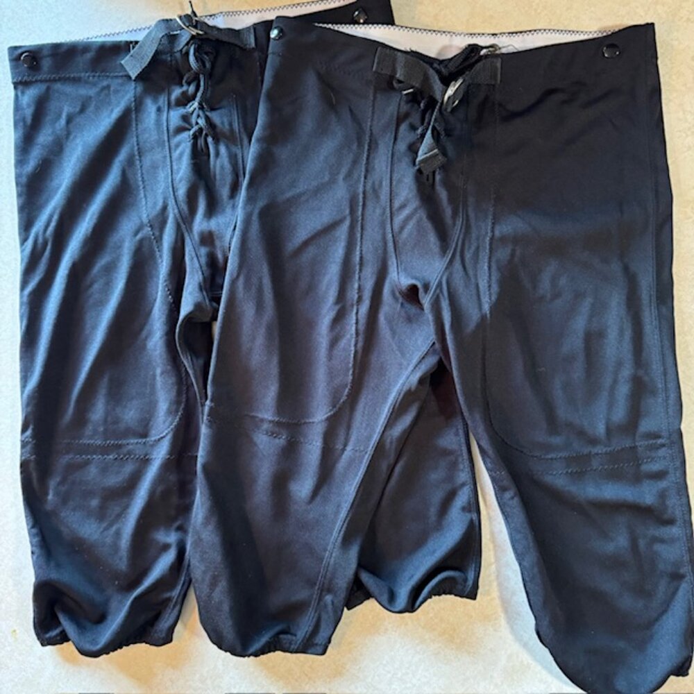 Alleson Athletic 2 pr Black Football Pants Youth XL